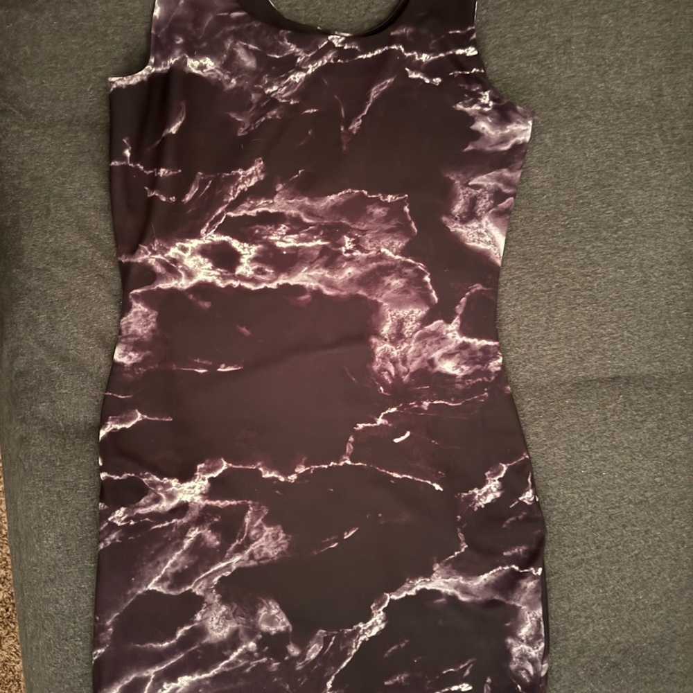 Express Black and white marbel Mini Dress